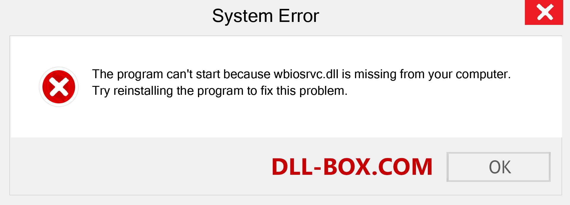  wbiosrvc.dll file is missing?. Download for Windows 7, 8, 10 - Fix  wbiosrvc dll Missing Error on Windows, photos, images